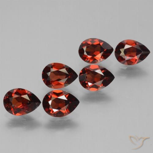 5.07ctw Naturale Rosso medio Granato Piropo, Forma a pera, VS