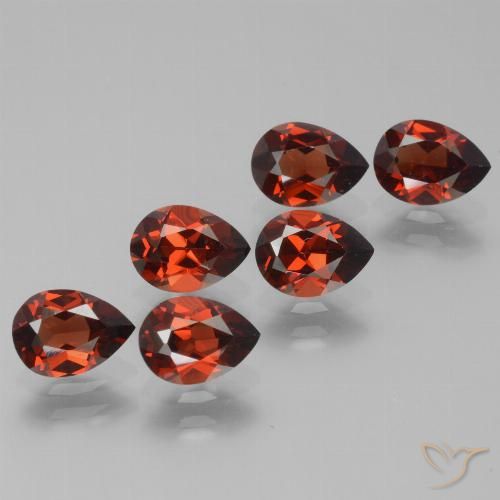 5.48ctw Naturale Rosso brillante Granato Piropo, Forma a pera, VVS-VS