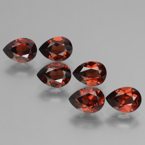 Granato piropo naturale rosso da 5,54 ct, taglio a pera, VVS