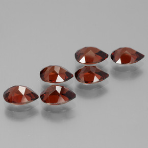 Granato piropo naturale rosso da 5,54 ct, taglio a pera, VVS