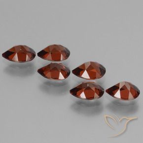 Gemme di Granato Piropo Rosso Merlot naturale da 5.33 ct, Forma a pera, VS