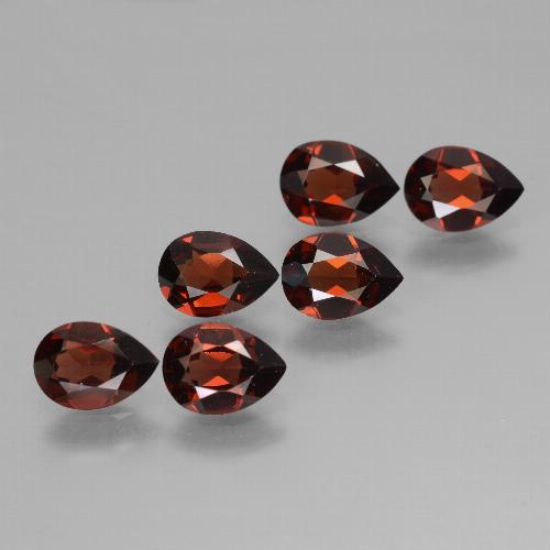 Granato piropo naturale rosso da 4,64 ct, taglio a pera, VVS-VS