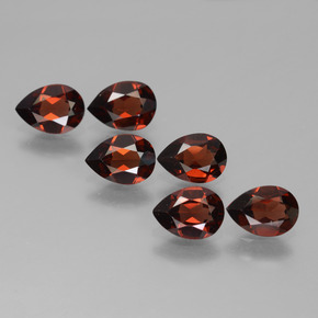 Granato piropo naturale rosso da 4,64 ct, taglio a pera, VVS-VS