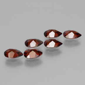 Granato piropo naturale rosso da 4,64 ct, taglio a pera, VVS-VS