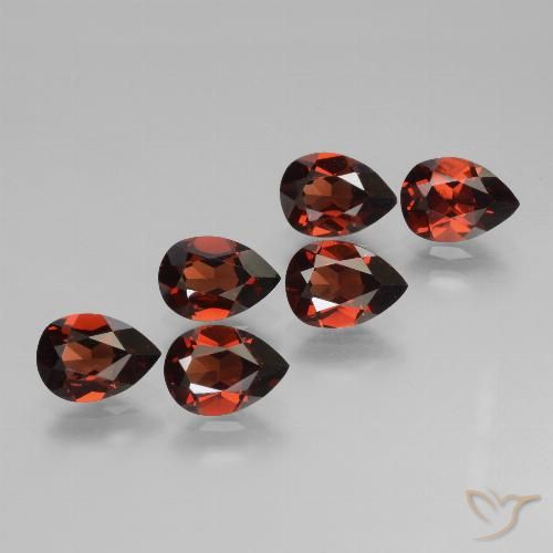5.02ctw Naturale Rosso scuro Granato Piropo, Forma a pera, VVS-VS