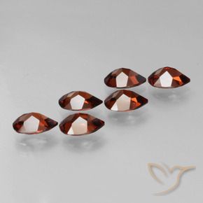Gemme di Granato Piropo Rosso scuro naturale da 5.02 ct, Forma a pera, VVS-VS