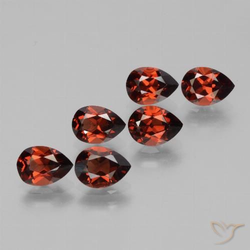 5.45ctw Naturale Rosso scuro Granato Piropo, Forma a pera, VS