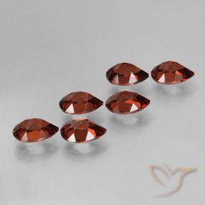 Gemme di Granato Piropo Rosso scuro naturale da 5.45 ct, Forma a pera, VS