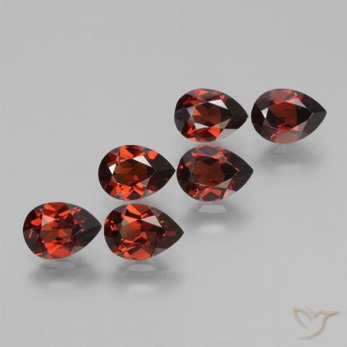 5.37ctw Naturale Rosso scuro Granato Piropo, Forma a pera, VVS-VS