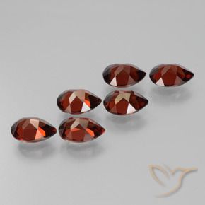 Gemme di Granato Piropo Rosso scuro naturale da 5.37 ct, Forma a pera, VVS-VS