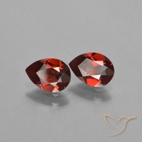 Gemme di Granato Piropo Rosso Merlot naturale da 1.71 ct, Forma a pera, VVS-VS
