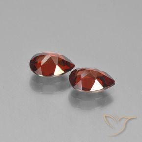 Gemme di Granato Piropo Rosso Merlot naturale da 1.71 ct, Forma a pera, VVS-VS