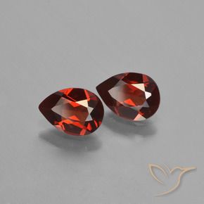 Gemme di Granato Piropo Rosso Merlot naturale da 1.61 ct, Forma a pera, VVS-VS