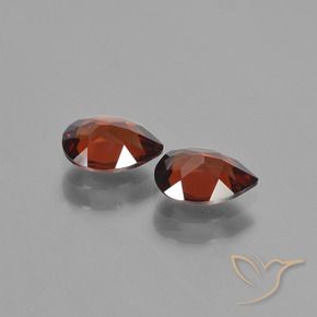 Gemme di Granato Piropo Rosso Merlot naturale da 1.61 ct, Forma a pera, VVS-VS