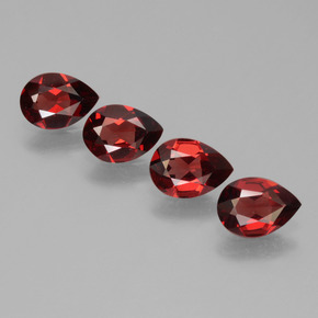 Granato piropo naturale rosso da 2,86 ct, taglio a pera, VVS-VS