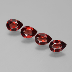 Gemme di Granato Piropo Rosso scuro naturale da 2.98 ct, Forma a pera, VVS-VS