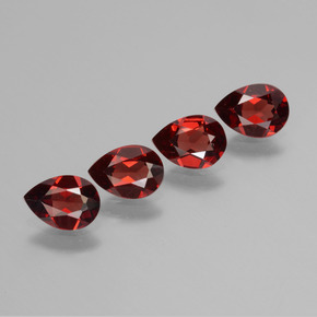 Gemme di Granato Piropo Rosso scuro naturale da 2.98 ct, Forma a pera, VVS-VS
