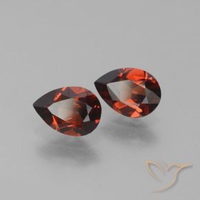 Gemme di Granato Piropo Rosso brillante naturale da 1.72 ct, Forma a pera, VVS-VS