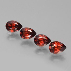 Granato piropo naturale rosso da 3,76 ct, taglio a pera, VVS-VS