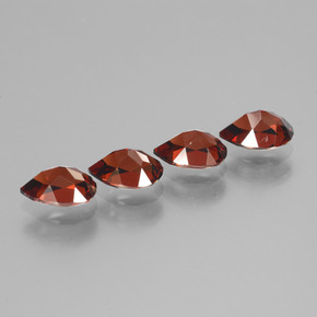 Granato piropo naturale rosso da 3,76 ct, taglio a pera, VVS-VS