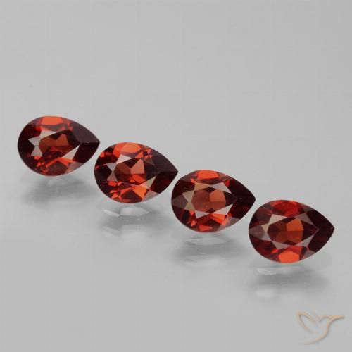 3.44ctw Naturale Rosso Merlot Granato Piropo, Forma a pera, VS
