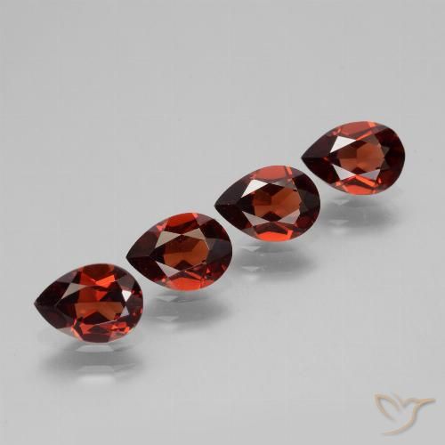 3.22ctw Naturale Rosso scuro Granato Piropo, Forma a pera, VVS-VS