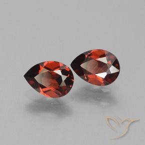 Gemme di Granato Piropo Rosso Merlot naturale da 1.82 ct, Forma a pera, VVS