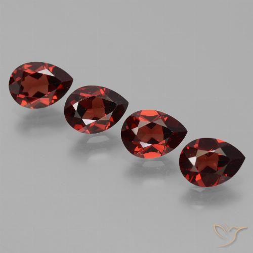 3.56ctw Naturale Rosso scuro Granato Piropo, Forma a pera, VVS-VS