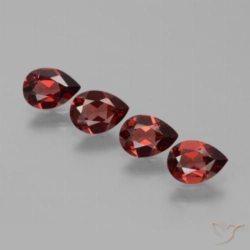 3.06ctw Naturale Rosso scuro Granato Piropo, Forma a pera, VVS-VS