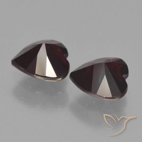 Gemme di Granato Piropo Rosso scuro naturale da 1.71 ct, Cuore, VVS-VS