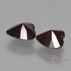 Gemme di Granato Piropo Rosso scuro naturale da 1.49 ct, Cuore, VVS-VS