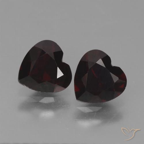 1.78ctw Naturale Rosso scuro Granato Piropo, Cuore, VVS