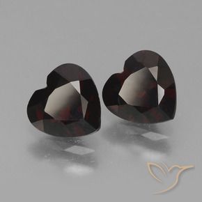 Gemme di Granato Piropo Rosso scuro naturale da 1.78 ct, Cuore, VVS