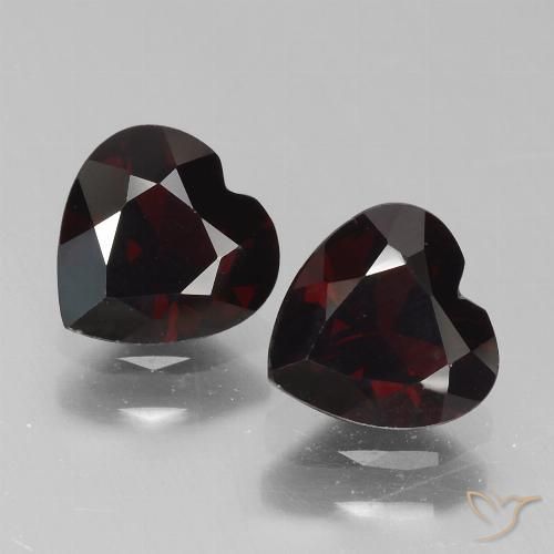 1.80ctw Naturale Rosso scuro Granato Piropo, Cuore, VVS-VS