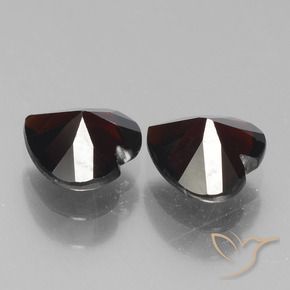 Gemme di Granato Piropo Rosso scuro naturale da 1.80 ct, Cuore, VVS-VS