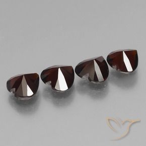 Gemme di Granato Piropo Rosso scuro naturale da 3.32 ct, Cuore, VVS-VS