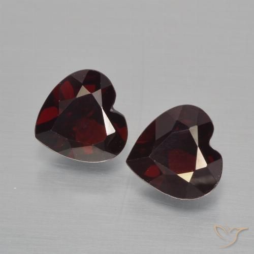 1.76ctw Naturale Rosso scuro Granato Piropo, Cuore, VVS-VS