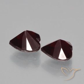 Gemme di Granato Piropo Rosso scuro naturale da 1.83 ct, A forma di cuore, VVS-VS