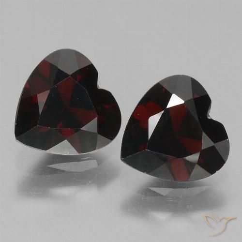 1.73ctw Naturale Rosso scuro Granato Piropo, Cuore, VVS-VS
