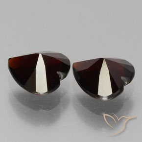 Gemme di Granato Piropo Rosso scuro naturale da 1.73 ct, Cuore, VVS-VS