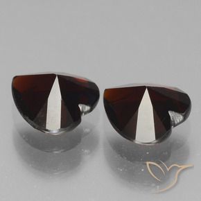 Gemme di Granato Piropo Rosso nerastro naturale da 1.68 ct, Cuore, VVS-VS