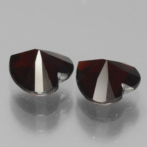 Gemme di Granato Piropo Rosso scuro naturale da  ct, A forma di cuore, VVS-VS