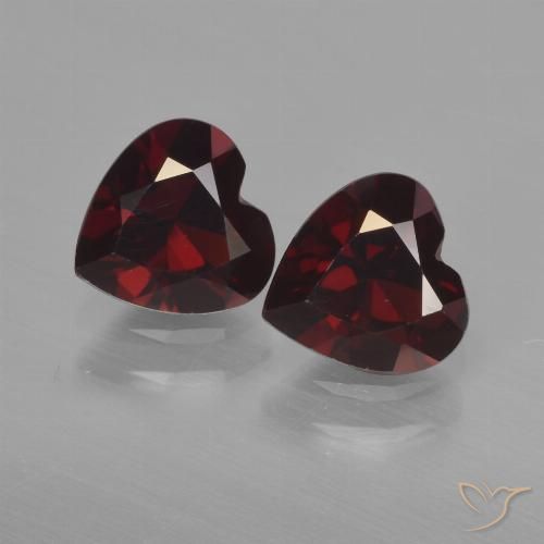 1.79ctw Naturale Rosso scuro Granato Piropo, Cuore, VVS-VS