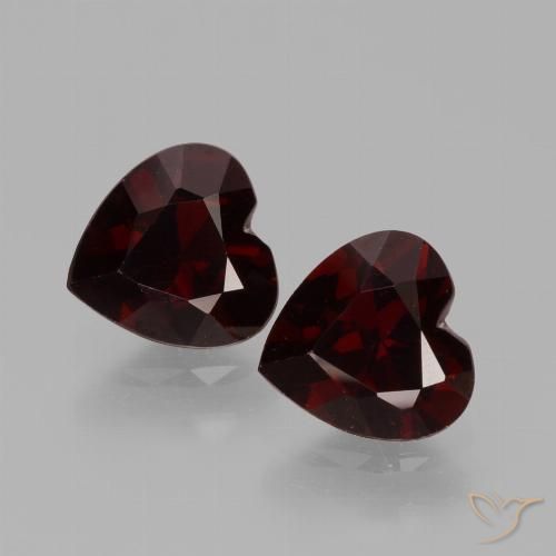 1.87ctw Naturale Rosso scuro Granato Piropo, Cuore, VVS-VS