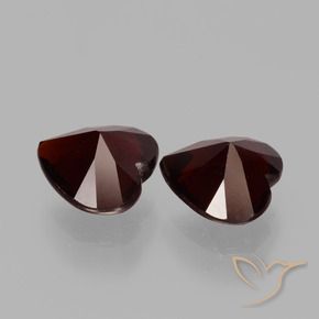 Gemme di Granato Piropo Rosso scuro naturale da 1.87 ct, Cuore, VVS-VS