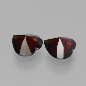 Granato piropo naturale rosso da 1,52 ct, a forma di cuore, VVS-VS