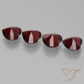 Gemme di Granato Piropo Rosso scuro naturale da 3.07 ct, Cuore, VVS-VS