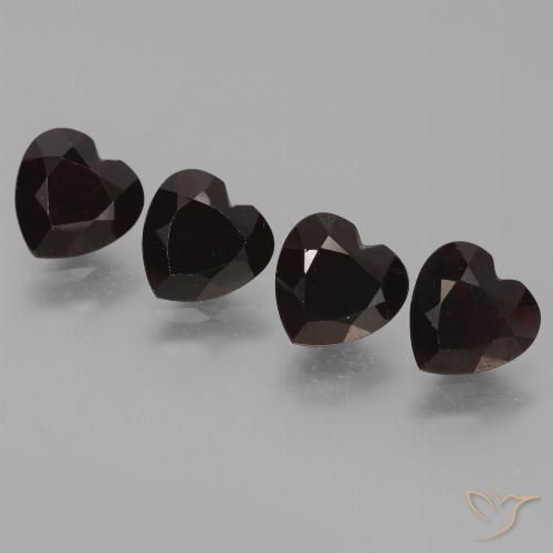 3.85ctw Naturale Rosso scuro Granato Piropo, Cuore, VVS-VS