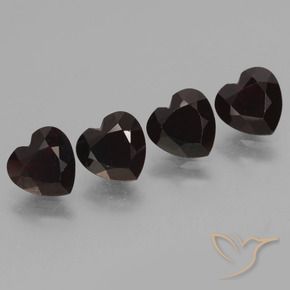Gemme di Granato Piropo Rosso scuro naturale da 3.85 ct, Cuore, VVS-VS