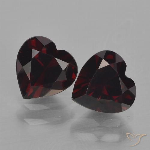 1.96ctw Naturale Rosso scuro Granato Piropo, Cuore, VVS-VS